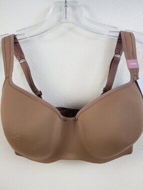 New Cacique Lightly Lined Balconette Bra 36DDD NWT Brown